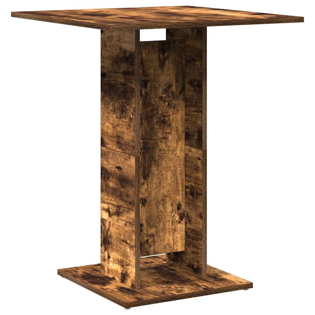 vidaXL Τραπέζι Bistro Καπνιστή Δρυς 60x60x75 εκ από Επεξεργασμένο Ξύλο