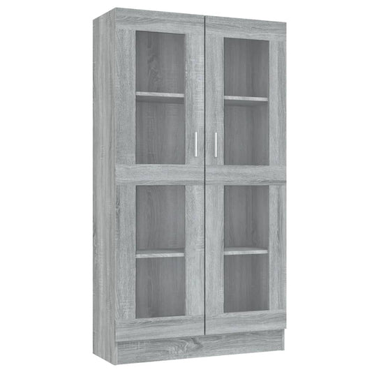 vidaXL Βιτρίνα Γκρι Sonoma 82,5 x 30,5 x 150 εκ. Επεξεργασμένο Ξύλο