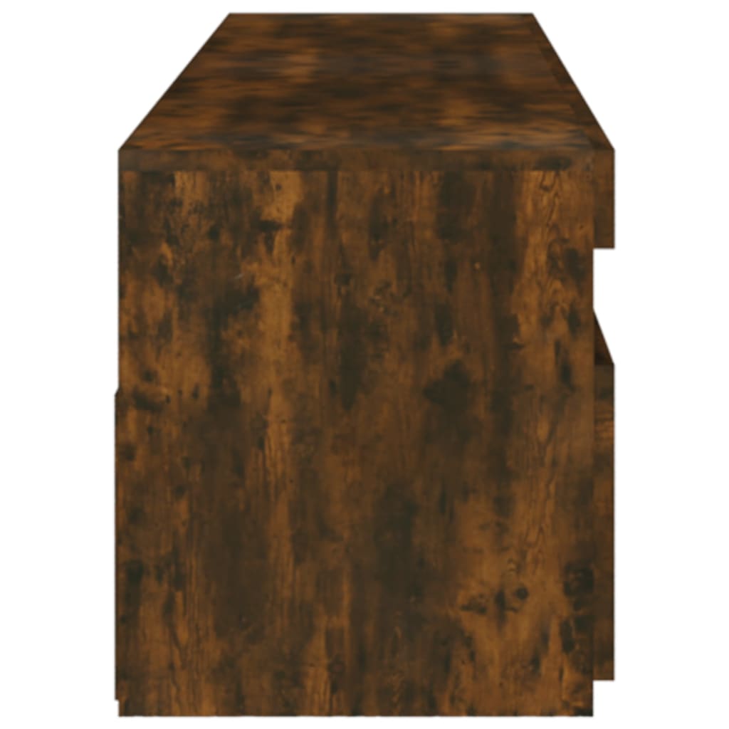 vidaXL Έπιπλο Τηλεόρασης με LED 2 τεμ. Καπνιστή Δρυς 75 x 35 x 40 εκ.