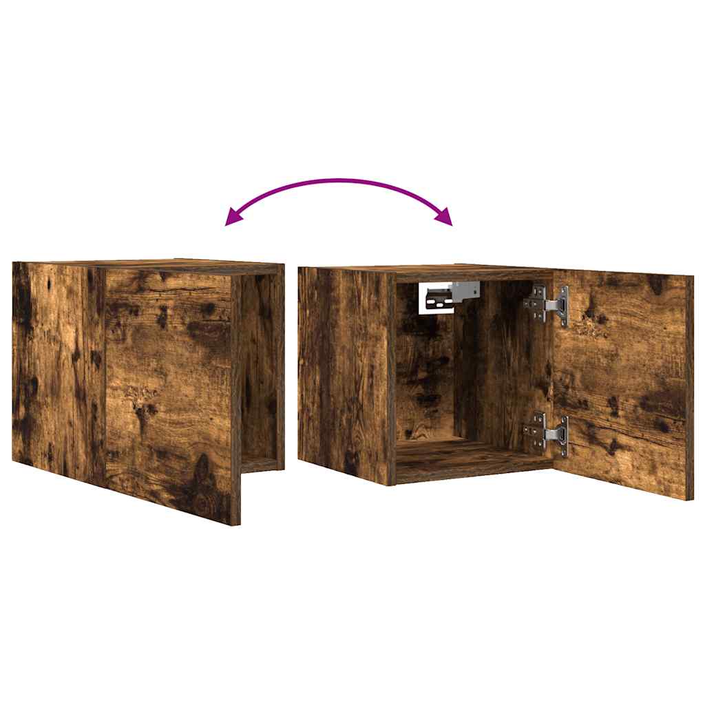 vidaXL Έπιπλο Τηλεόρασης Επιτοίχιο Καπνιστή Δρυς 30,5 x 30 x 30 εκ.