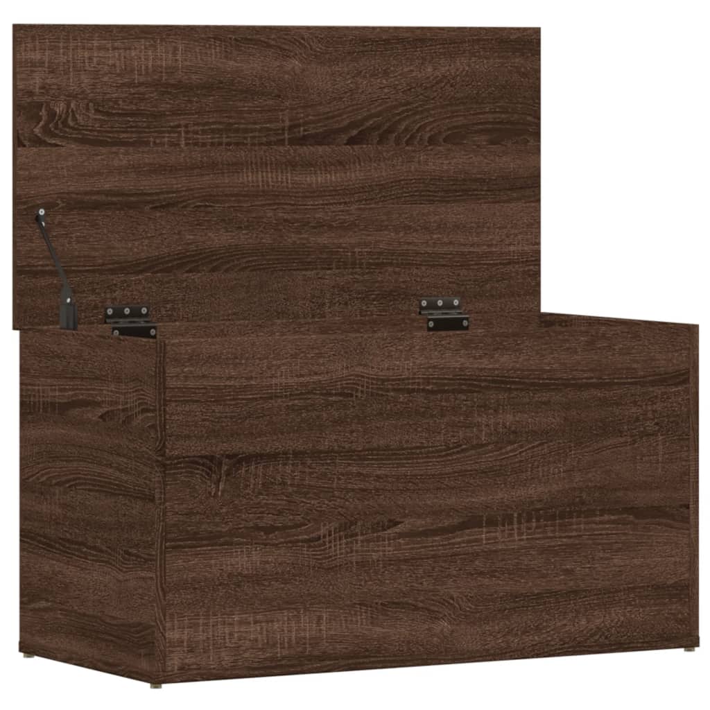 vidaXL Μπαούλο Αποθήκευσης Καφέ Δρυς 84x42x46 εκ. Επεξεργασμένο Ξύλο