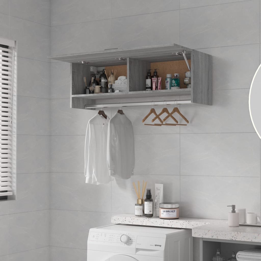 vidaXL Ντουλάπα Γκρι Sonoma 100x32,5x35 εκ. από Επεξεργασμένο Ξύλο