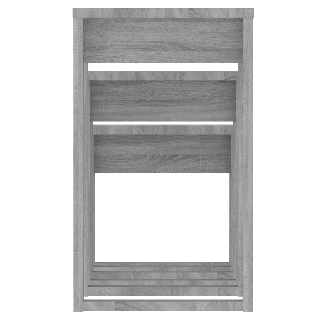 vidaXL Τραπεζάκια Ζιγκόν 3 τεμ. Γκρι Sonoma από Επεξεργασμένο Ξύλο