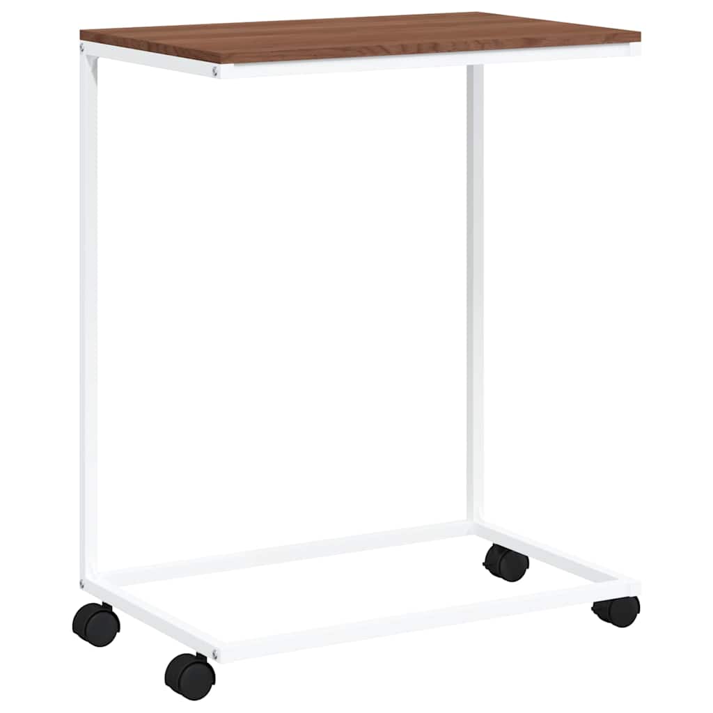 vidaXL Βοηθητικό Τραπέζι με Ρόδες Λευκό 55 x 35 x 70 εκ. Επεξ. Ξύλο