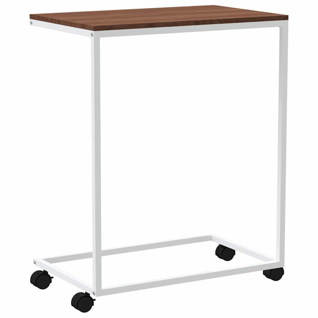vidaXL Βοηθητικό Τραπέζι με Ρόδες Λευκό 55 x 35 x 70 εκ. Επεξ. Ξύλο