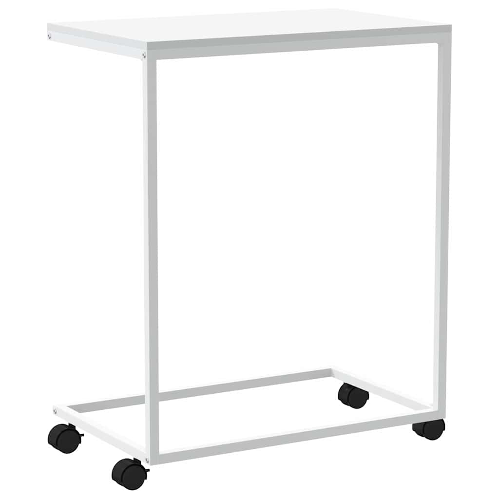 vidaXL Βοηθητικό Τραπέζι με Ρόδες Λευκό 55 x 35 x 70 εκ. Επεξ. Ξύλο