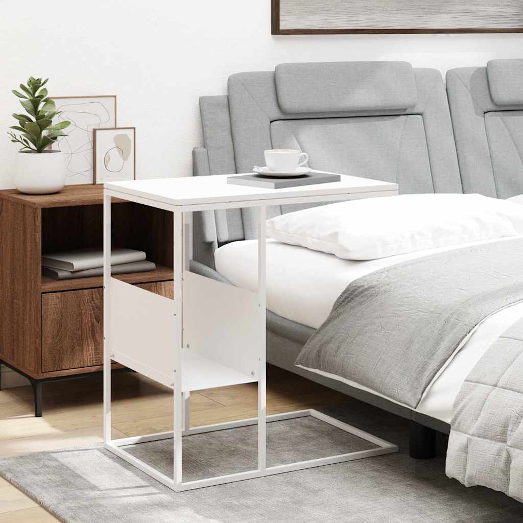 vidaXL Τραπέζι Βοηθητικό Λευκό 55x36x59,5 εκ. από Επεξεργασμένο Ξύλο
