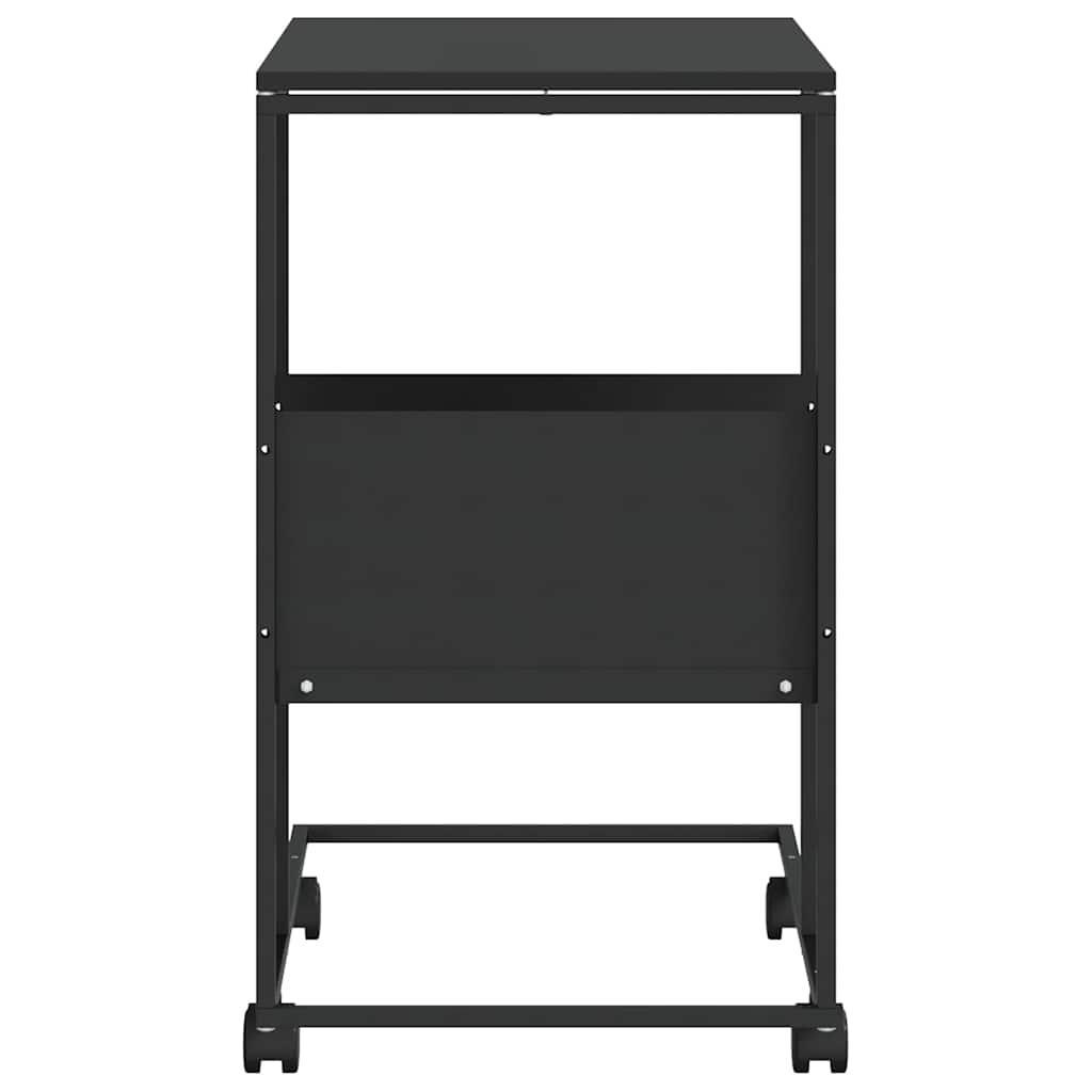 vidaXL Βοηθητικό Τραπέζι με Ρόδες Μαύρο 55 x 36 x 63,5 εκ. Επεξ. Ξύλο