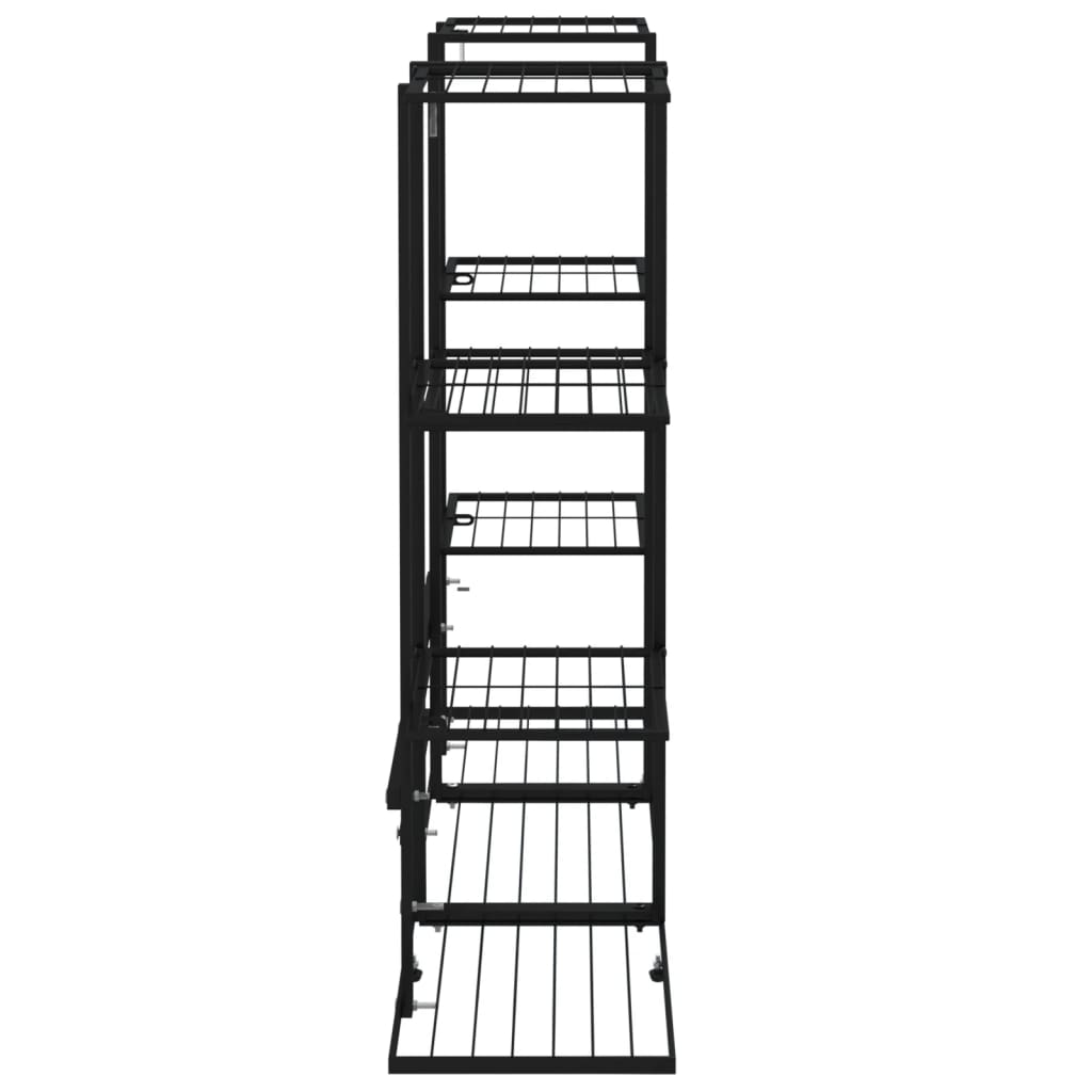 vidaXL Βάση Λουλουδιών Μαύρη 94,5 x 25 x 89 εκ. Σιδερένια