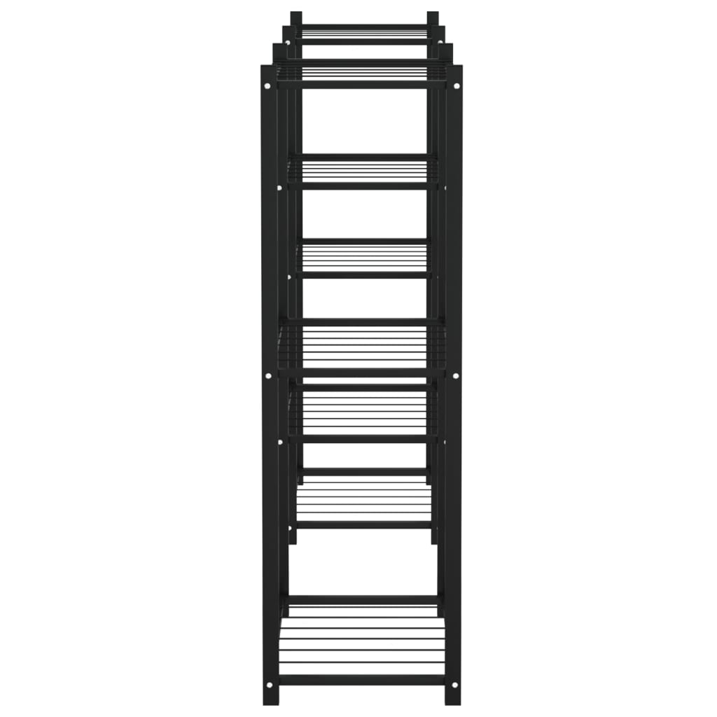 vidaXL Βάση Λουλουδιών Μαύρη 83 x 25 x 80 εκ. Σιδερένια