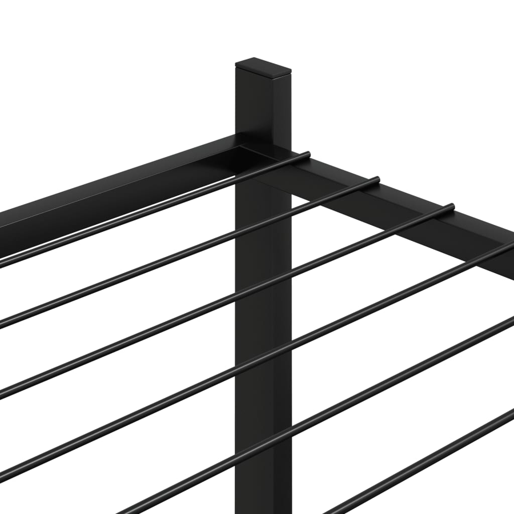 vidaXL Βάση Λουλουδιών Μαύρη 83 x 25 x 80 εκ. Σιδερένια