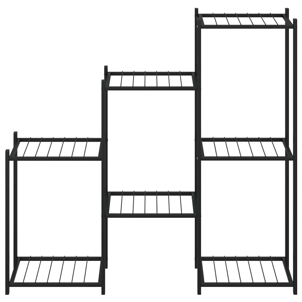vidaXL Βάση Λουλουδιών Μαύρη 83 x 25 x 80 εκ. Σιδερένια
