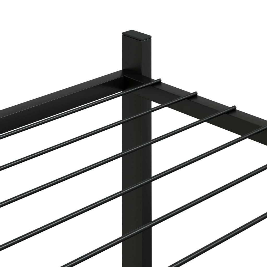 vidaXL Βάση Λουλουδιών με Ρόδες 83 x 25 x 83,5 εκ. Μαύρη Σιδερένια