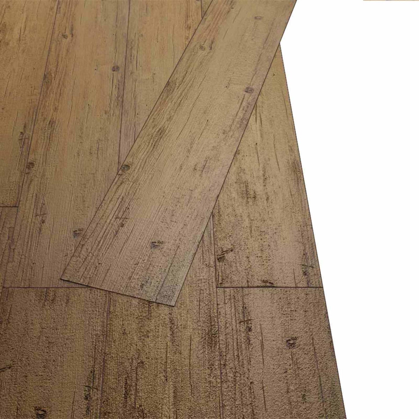 vidaXL Πλάκες Δαπέδου 18 pcs Καρυδιά Καφέ 2,51 m² PVC