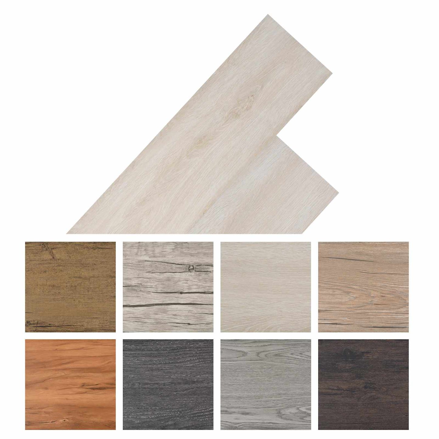 vidaXL Πλάκες Δαπέδου 18 pcs Λευκό Κλασικό Δρυς 2,51 m² PVC