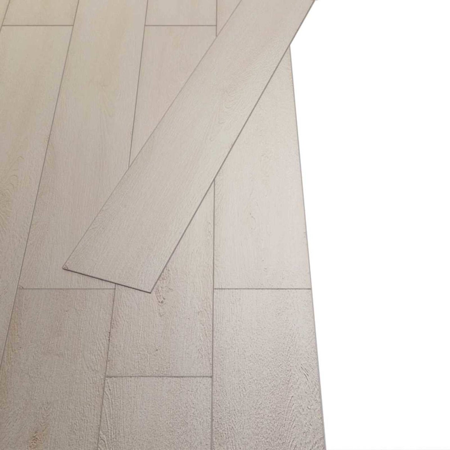 vidaXL Πλάκες Δαπέδου 18 pcs Λευκό Κλασικό Δρυς 2,51 m² PVC