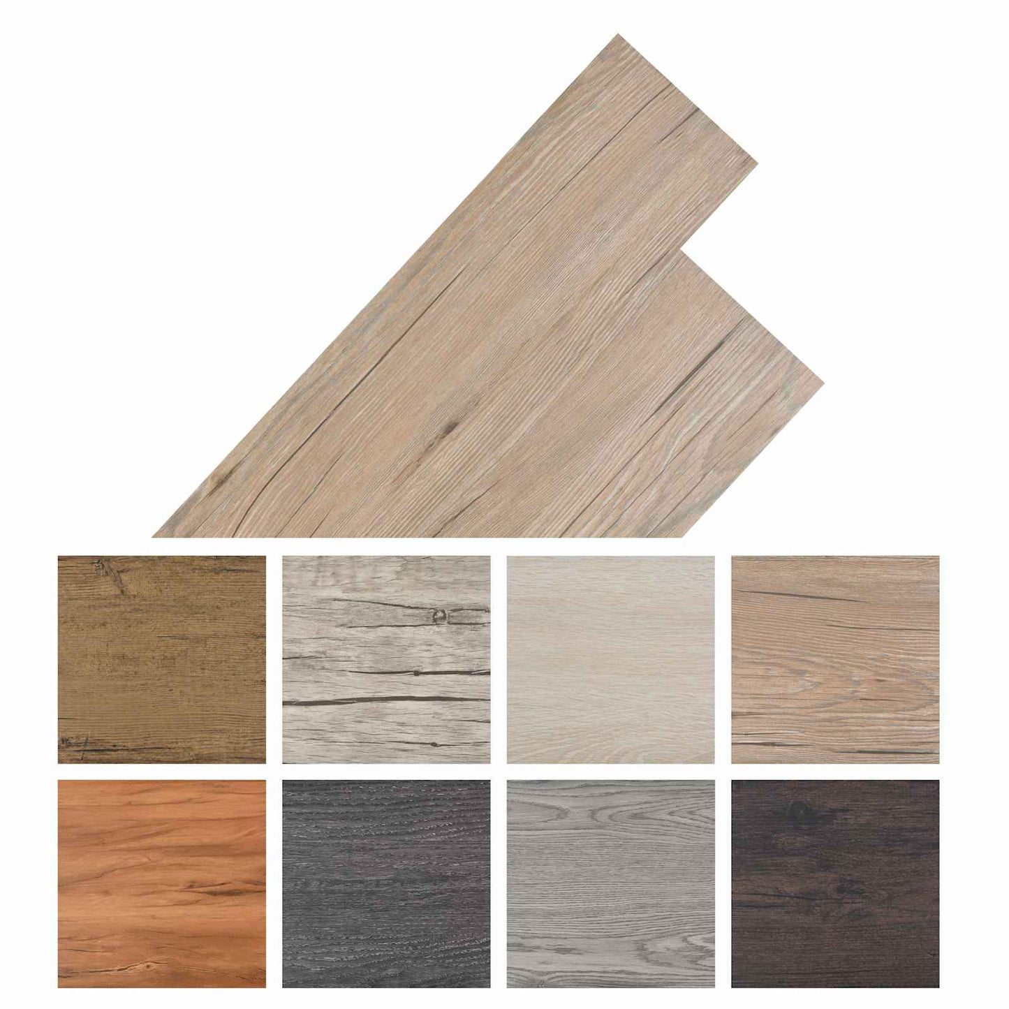 vidaXL Πλάκες Δαπέδου 18 pcs Καφέ Δρυς 2,51 m² PVC
