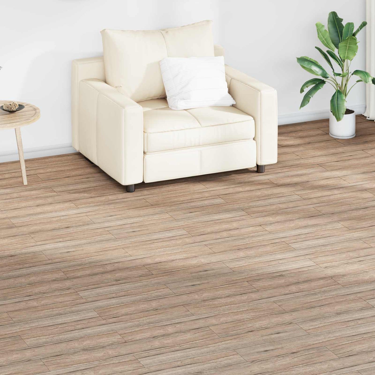 vidaXL Πλάκες Δαπέδου 18 pcs Καφέ Δρυς 2,51 m² PVC
