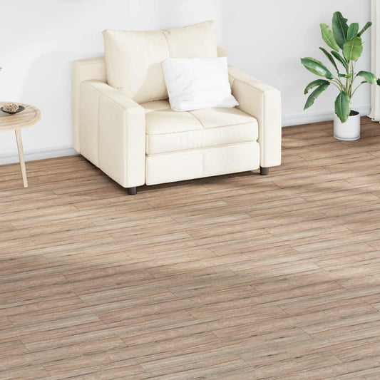 vidaXL Πλάκες Δαπέδου 18 pcs Καφέ Δρυς 2,51 m² PVC