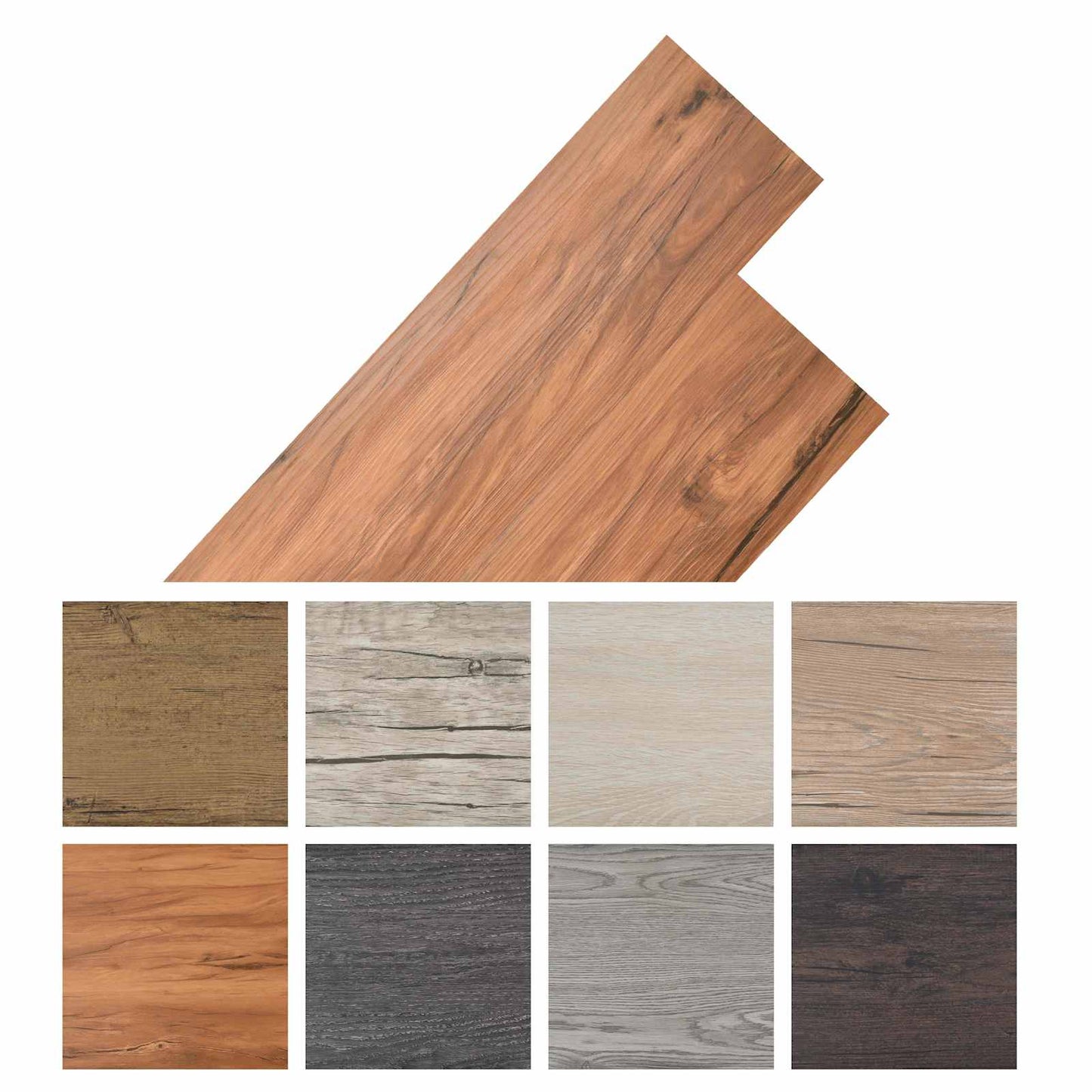 vidaXL Πλάκες Δαπέδου 18 pcs Φυσικό 2,51 m² PVC