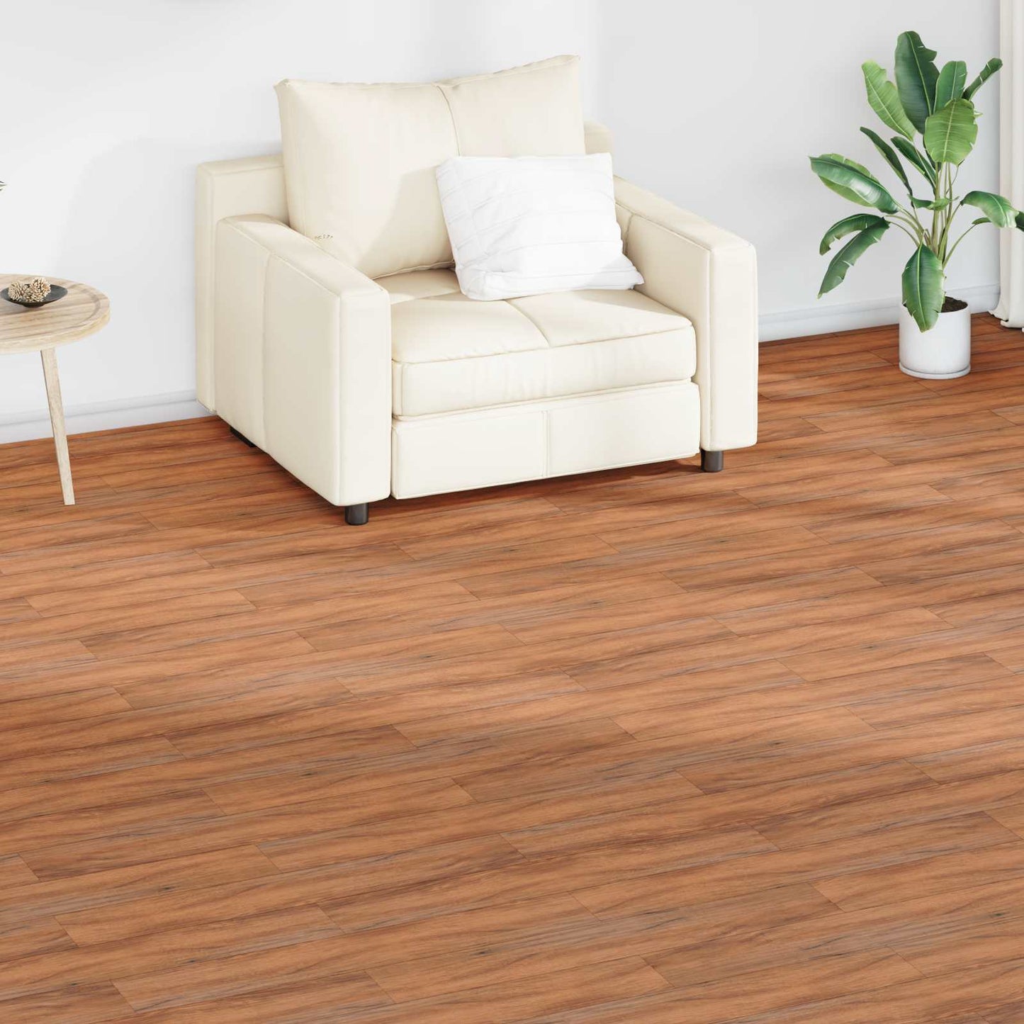 vidaXL Πλάκες Δαπέδου 18 pcs Φυσικό 2,51 m² PVC