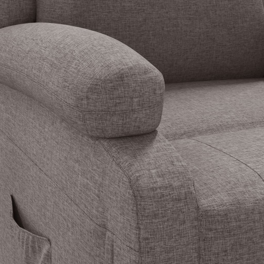 vidaXL Πολυθρόνα Ανακλινόμενη Ηλεκτρική Taupe Υφασμάτινη