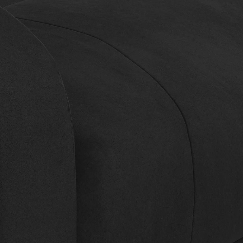 vidaXL Πολυθρόνα Ανακλινόμενη Ηλεκτρική Μαύρη Βελούδινη