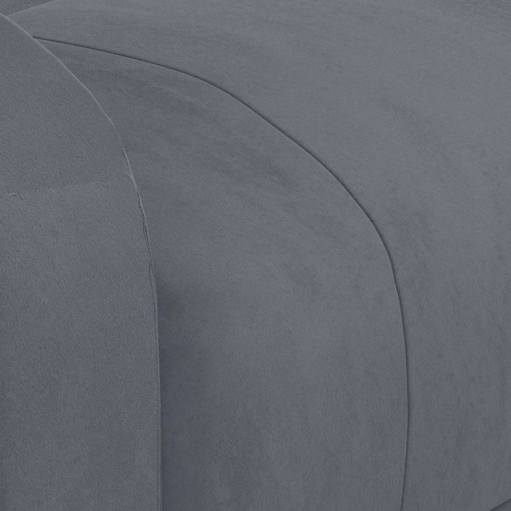 vidaXL Πολυθρόνα Μασάζ Ηλεκτρική Σκούρο Γκρι Βελούδινη