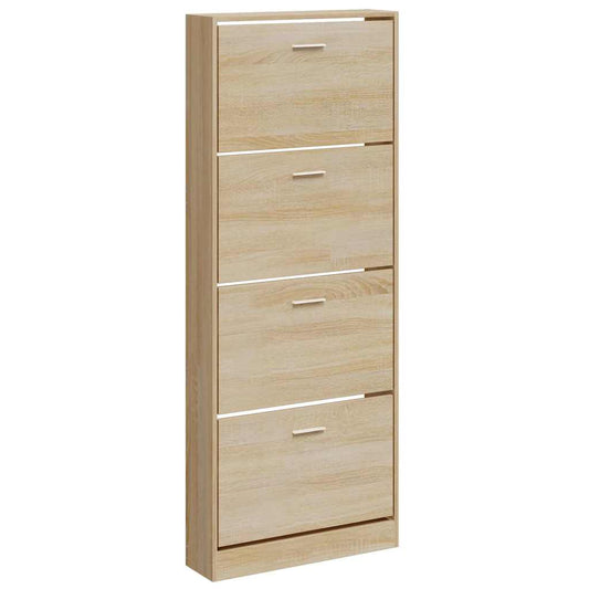 vidaXL Παπουτσοθήκη Χρώμα Δρυός 59x17x150 εκ. από Επεξεργασμένο Ξύλο