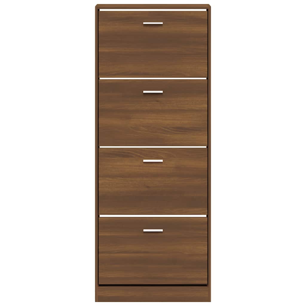 vidaXL Παπουτσοθήκη Καφέ Δρυς 59x17x150 εκ. από Επεξεργασμένο Ξύλο