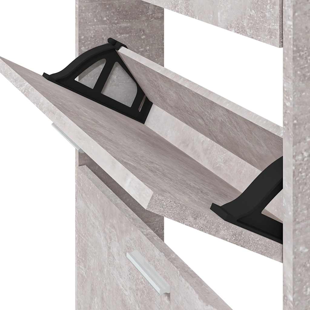 vidaXL Παπουτσοθήκη Γκρι Σκυροδέματος 59x17x108 εκ. Επεξεργασμένο Ξύλο