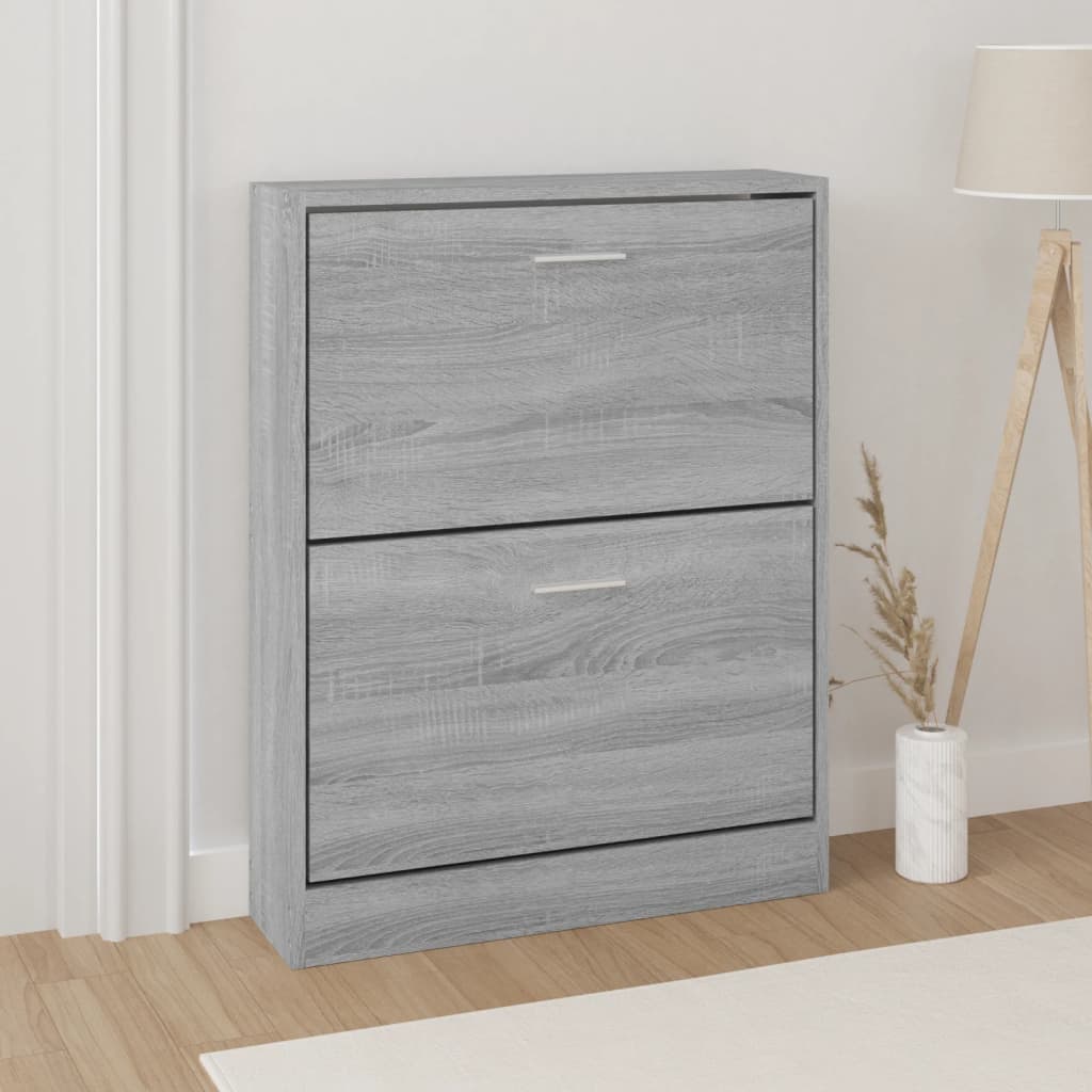 vidaXL Παπουτσοθήκη Γκρι Sonoma 59x17x81 εκ. από Επεξεργασμένο Ξύλο