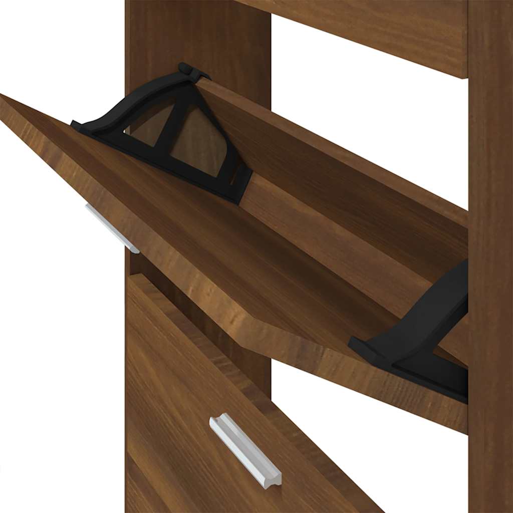 vidaXL Παπουτσοθήκη Καφέ Δρυς 59x17x81 εκ. από Επεξεργασμένο Ξύλο