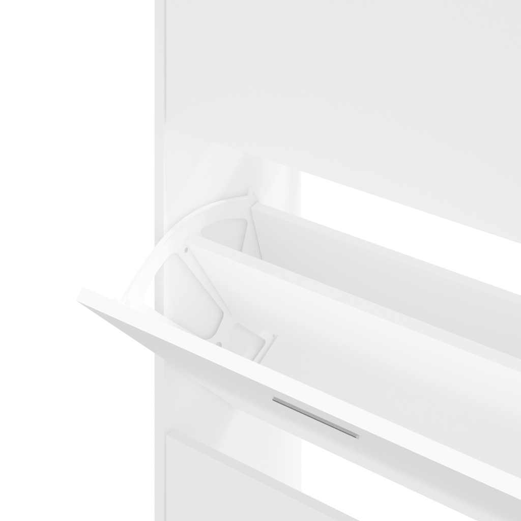 vidaXL Παπουτσοθήκη Λευκή 63 x 24 x 147 εκ. από Επεξεργασμένο Ξύλο