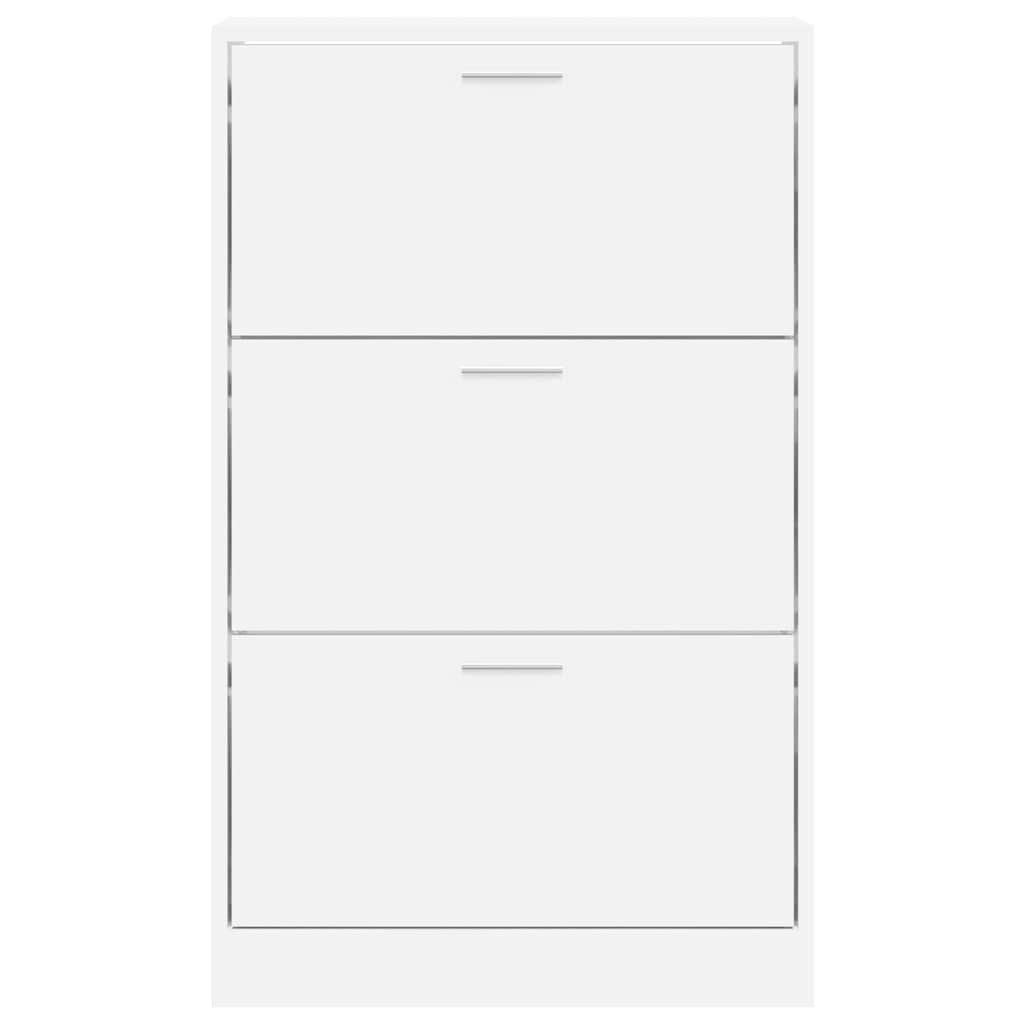 vidaXL Παπουτσοθήκη Λευκή 63x24x103 εκ. από Επεξεργασμένο Ξύλο