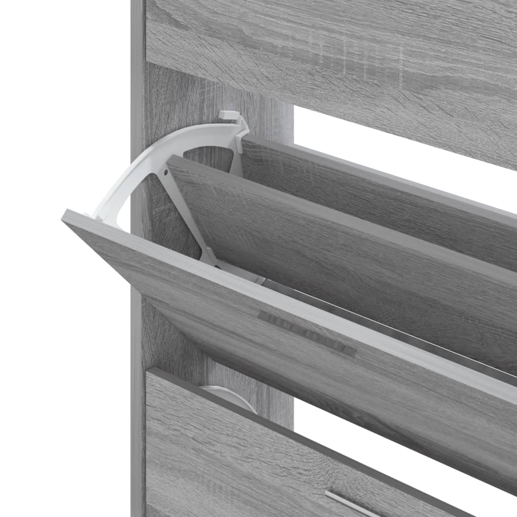 vidaXL Παπουτσοθήκη Γκρι Sonoma 63x24x103 εκ. από Επεξεργασμένο Ξύλο