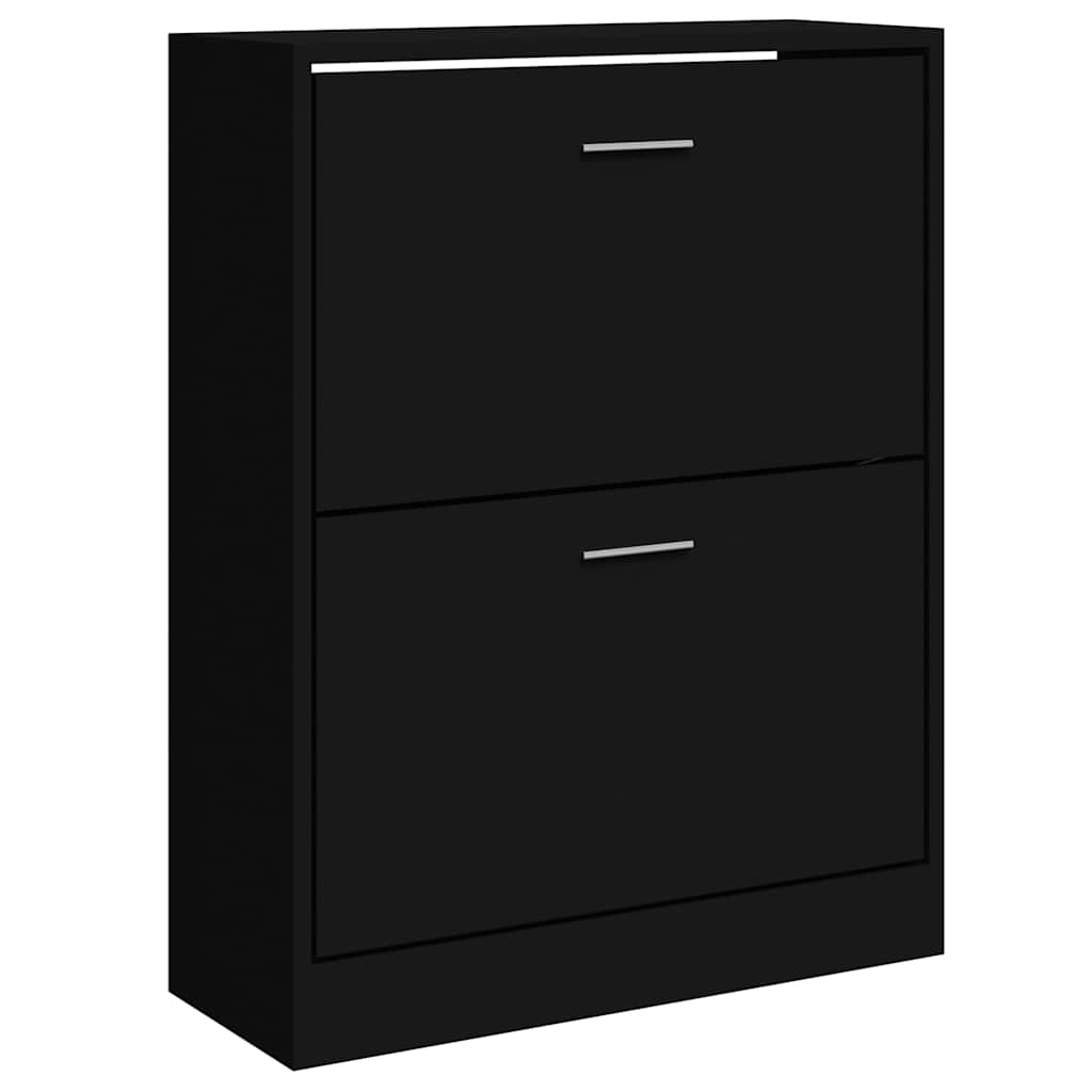 vidaXL Παπουτσοθήκη Μαύρη 63x24x81 εκ. από Επεξεργασμένο Ξύλο