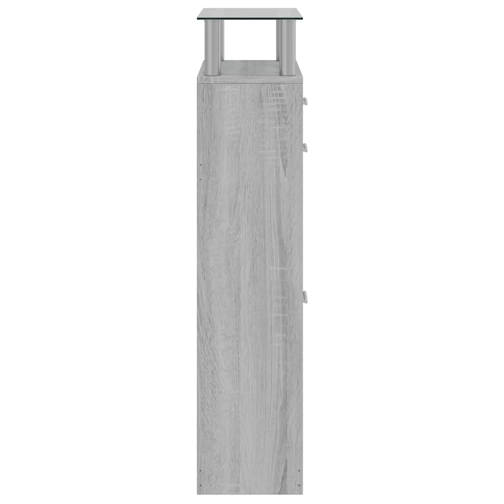 vidaXL Παπουτσοθήκη Γκρι Sonoma 63x24x104 εκ. από Επεξεργασμένο Ξύλο