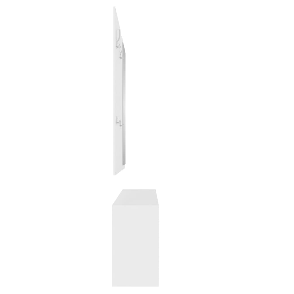 vidaXL Σετ Παπουτσοθήκη 3 σε 1 Λευκό από Επεξεργασμένο Ξύλο