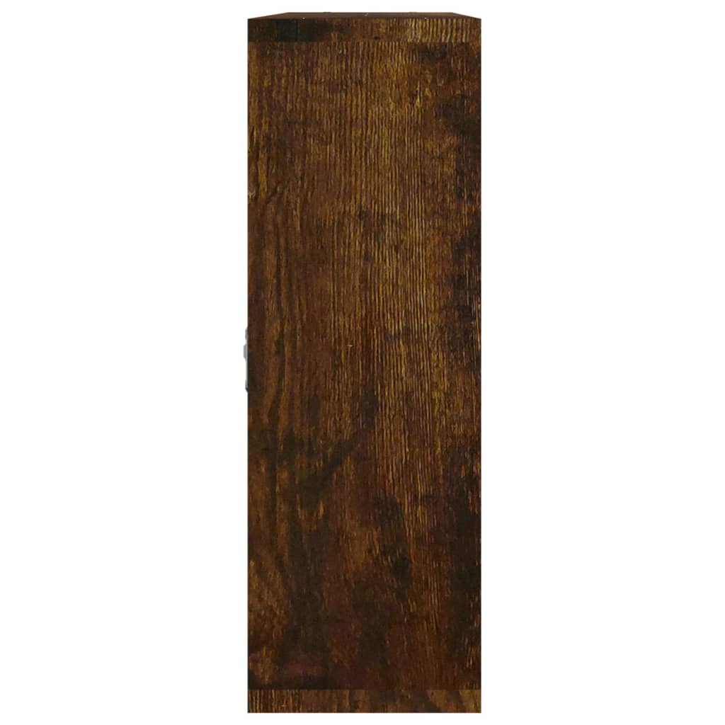 vidaXL Ραφιέρα Τοίχου 8 Τμημάτων Καπνιστή Δρυς