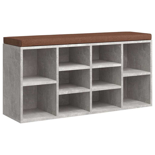 vidaXL Παπουτσοθήκη Γκρι Σκυρ. 103x30x48 εκ. από Επεξεργασμένο Ξύλο