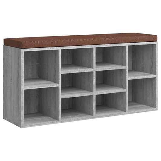 vidaXL Παπουτσοθήκη Γκρι Sonoma 103x30x48 εκ. από Επεξεργασμένο Ξύλο