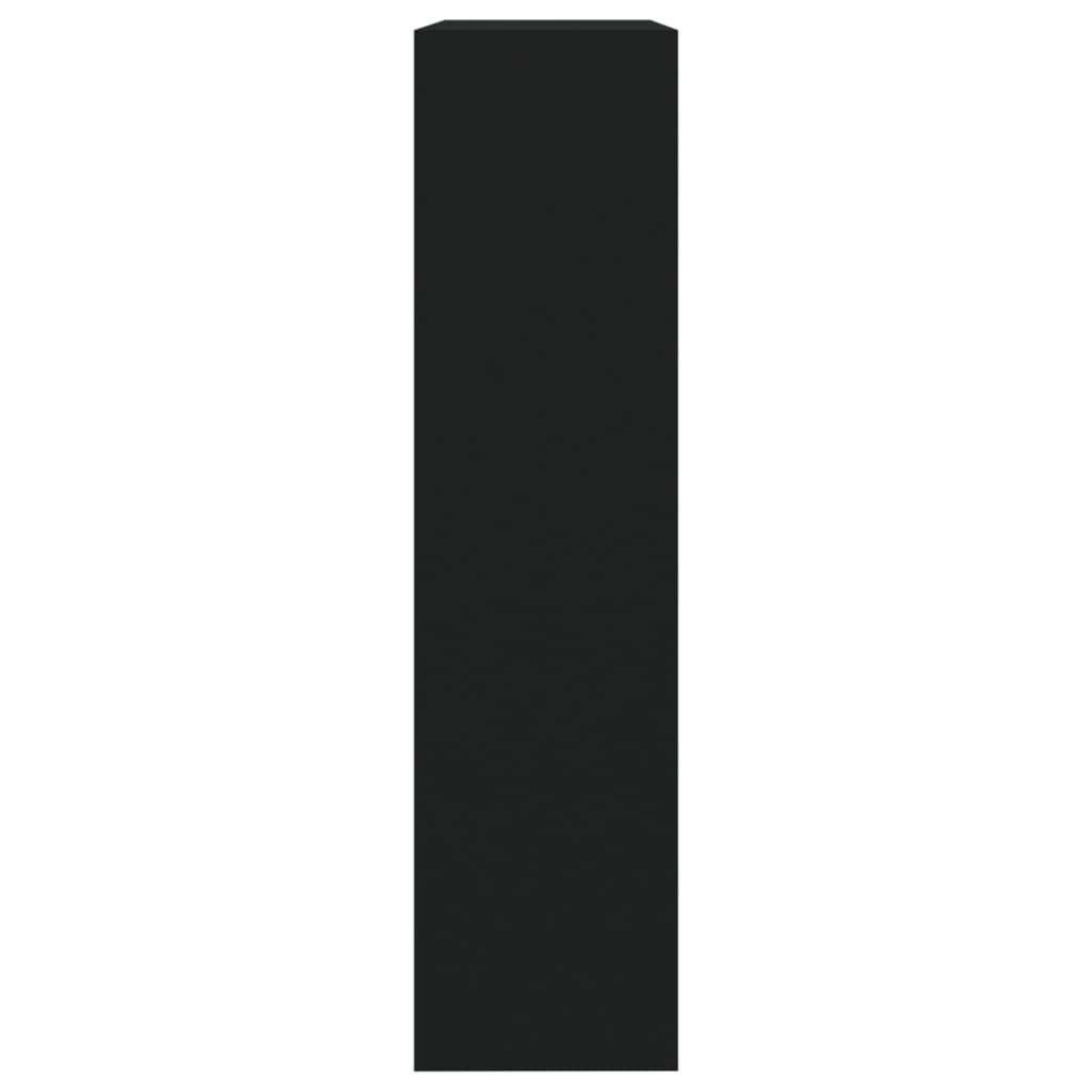 vidaXL Παπουτσοθήκη με Καθρέφτη 2 Επιπέδων Μαύρη 63 x 17 x 67 εκ.