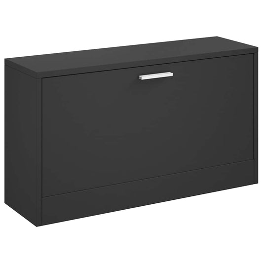 vidaXL Πάγκος Παπουτσιών Μαύρος 80x24x45 εκ. από Τεχνητό Ξύλο