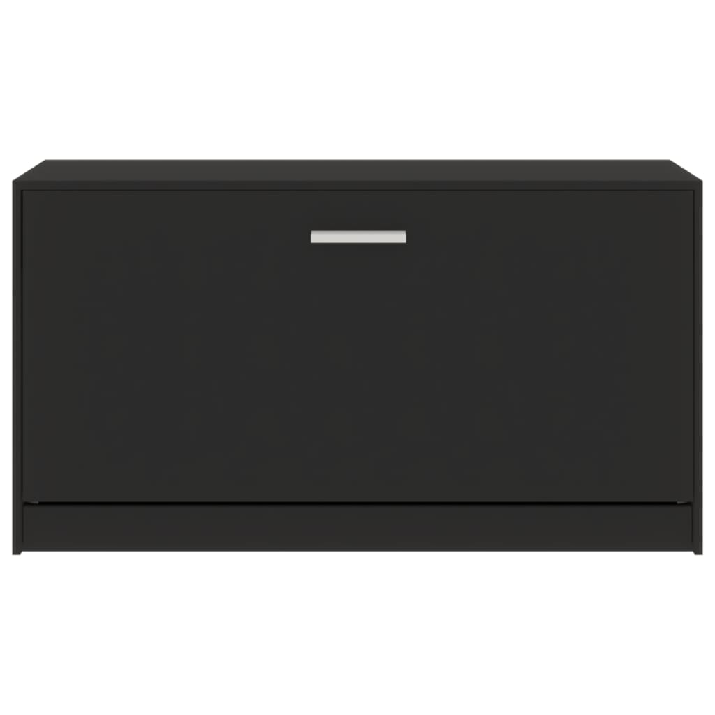 vidaXL Παπουτσοθήκη Μαύρη 80 x 24 x 45 εκ. από Επεξεργασμένο Ξύλο