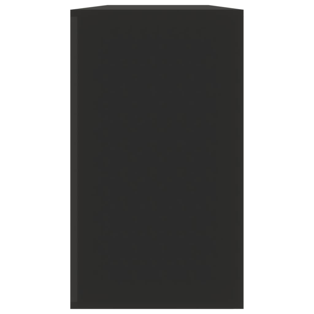 vidaXL Παπουτσοθήκη Μαύρη 80 x 24 x 45 εκ. από Επεξεργασμένο Ξύλο