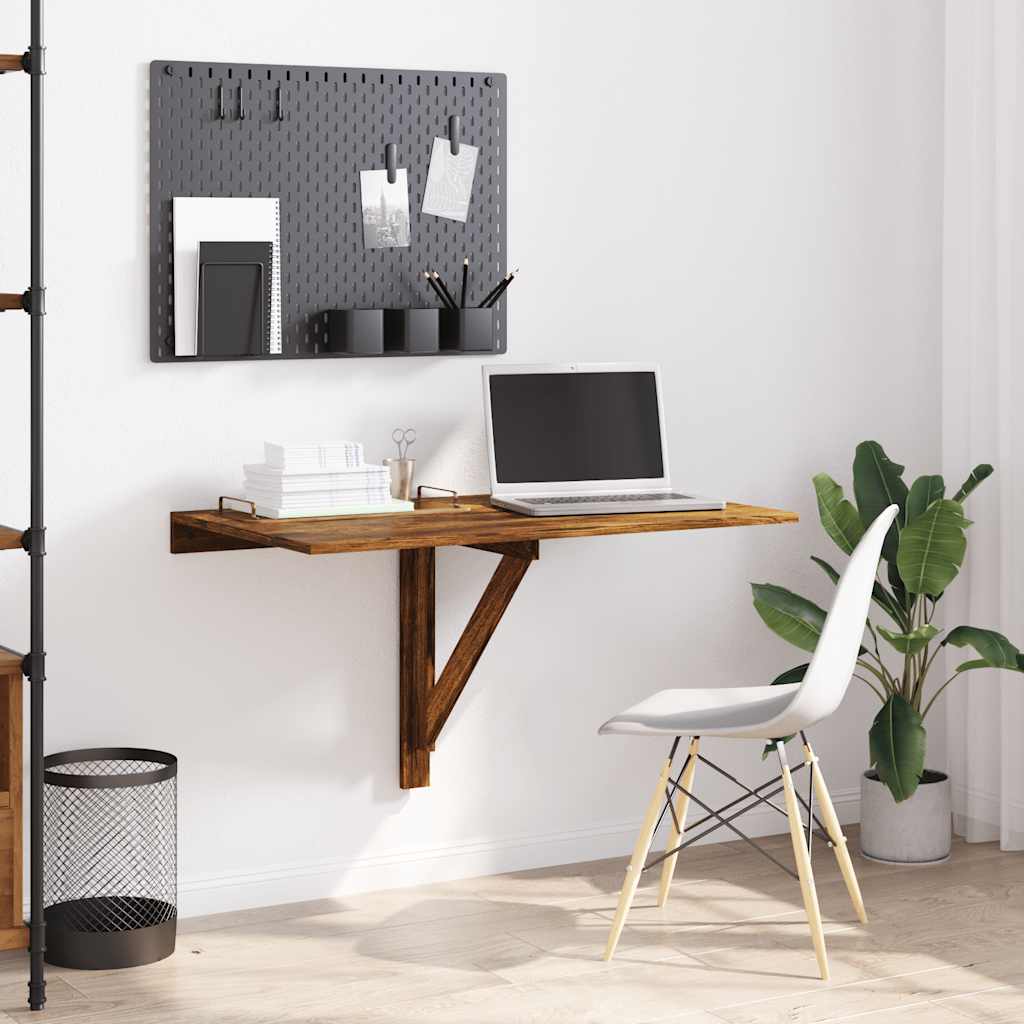 vidaXL Τραπέζι Τοίχου Πτυσσόμενο Καπν. Δρυς 100x60x56 εκ. Επεξ. Ξύλο