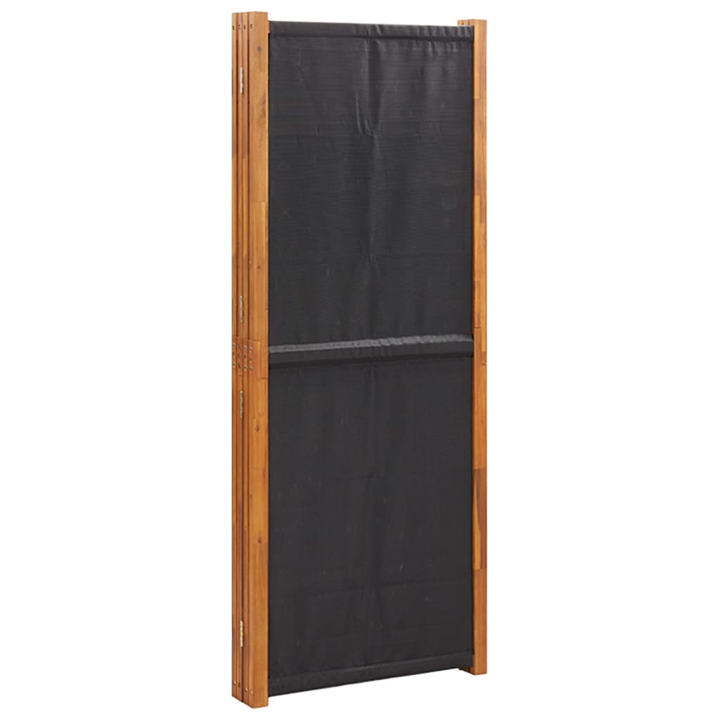 vidaXL Διαχωριστικό Δωματίου με 5 Πάνελ Μαύρο 350 x 180 εκ.