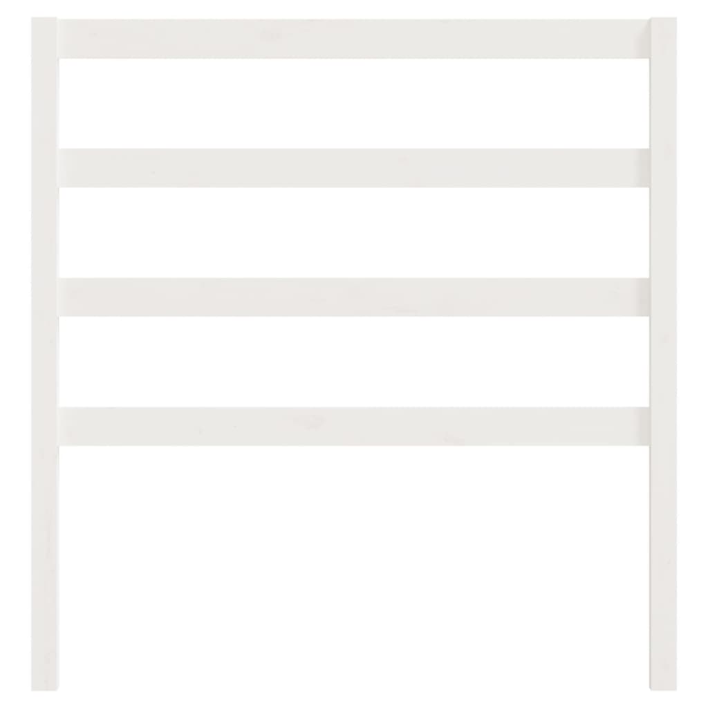 vidaXL Κεφαλάρι Κρεβατιού Λευκό 96 x 4 x 100 εκ. από Μασίφ Ξύλο Πεύκου