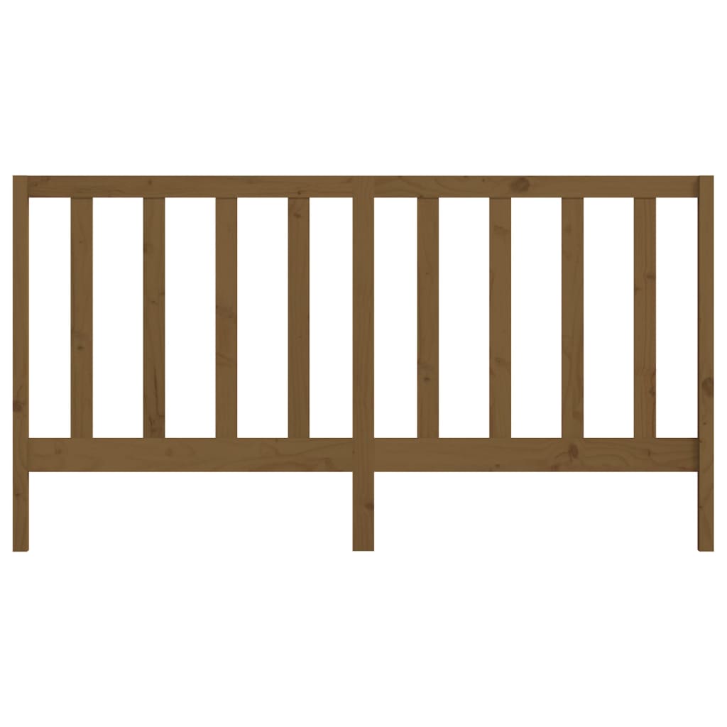 vidaXL Κεφαλάρι Κρεβατιού Μελί 206 x 4 x 100 εκ. από Μασίφ Ξύλο Πεύκου